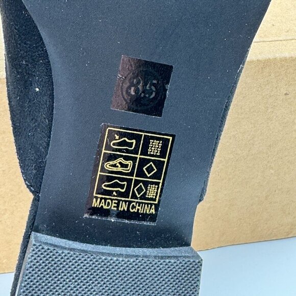 Journee Collection Womens Kessie Black Ruffle Slip-On Mule Flats Size 8.5 NEW - Picture 6 of 10